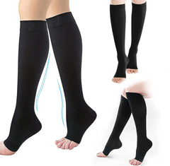 Compression Socks S-XXL Medical Prevent Varicose Veins Toeless Support Hose for Women Men 1 Pairs