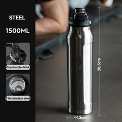 1.5L Thermos Water Bottle Stainless Steel Vacuum Flas Tumbler Coffee Cup Insulated Hot Tea And Cold Water Bottle Thermal Drink