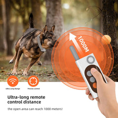 Dog Bark Collar Rechargeable Electric Training Collar 1000M Remote Control LED Light for 8-100lbs Small Medium Large Dogs