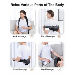 Medcursor Neck Shoulder Massager Deep Tissue Shiatsu Back Massager with Heatfor Trapezius Muscle Electric Kneading Massage Shawl