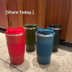 380ml/510ml Stainless Steel Coffee Cup Car Vacuum Flask Thermal Mug Reusable Coffee Cup for Hot/Cold Drinks Travel Insulated Cup