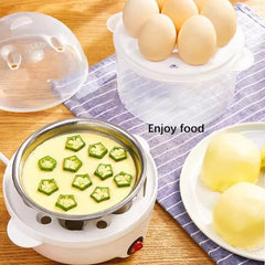 220V Multifunctional Electric Egg Boiler Double Layers Egg Cooker Mini Steamer Poacher Kitchen Cooking Breakfast Machine