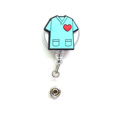 2022 New Design 1 Piece High Quality Silicone Retractable Hospital Nurse Badge Holder Reel Cute Cartoon ID Card Holder Keychains