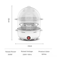 220V Multifunctional Electric Egg Boiler Double Layers Egg Cooker Mini Steamer Poacher Kitchen Cooking Breakfast Machine