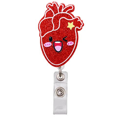 Lovely Cartoon Shiny PVC Medical Nurse Doctor Hospital Retractable Badge Reel Exhibition Name Card Holder Keychains Brooches