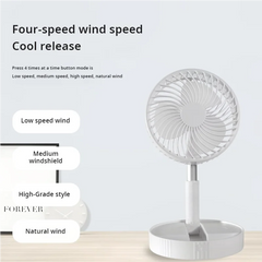 Retractable Fan USB Charging Folding Portable Mini Electric Fan Dormitory Outdoor Cooling Appliances Adjustable Home Fans