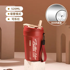 304 double-layer stainless steel thermos cup high color value car coffee cup portable accompanying daily Cup direct drinking cup