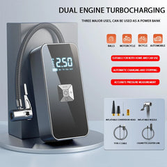 7.4V Air Pump Wireless Intelligent Digital Display Portable Fast Charging Automobile Tire Inflator WIth USB DC Maintenance Tool