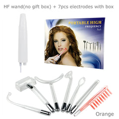 7 Electrode Tubes Beauty Machine Ozone High Frequency Wand for Face Hair Eye Massage Face Care Skin Care Device for Women&Men