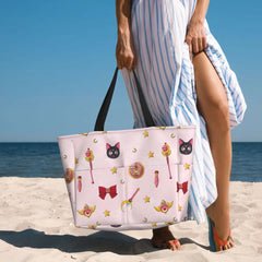 Sailor-Moon Large travel bag, waterproof beach bag, Pool, gym tote or camping bag