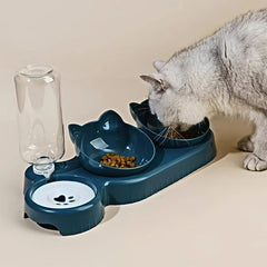 Smart Pet Feeder & Gravity Waterer - Tilted Bowls for Neck Comfort, Automatic Refill - A Perfect Dining Haven for Dogs and Cats