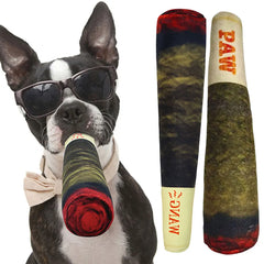 Interactive Dog Sound Toy Simulation Cigar Dog Chew Toy Bite Resistant Cigarettes Plush Toy Funny Squeaky Green Stick Pet Toys