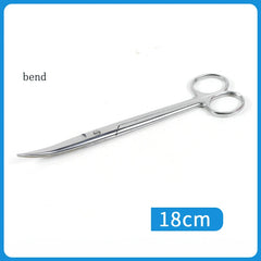 Stainless steel medical scissors Surgical instruments elbow pointed large eye nurse suture removal scissors