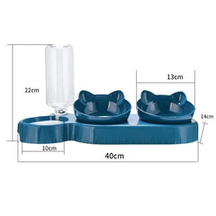 Smart Pet Feeder & Gravity Waterer - Tilted Bowls for Neck Comfort, Automatic Refill - A Perfect Dining Haven for Dogs and Cats