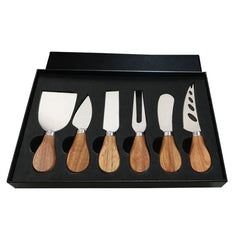 6-Piece Cheese Knives Set for Charcuterie Boards and Cutlery, Stainless Steel Cheese Knife Set Collection