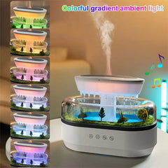 Desktop Air Humidifier Rain Cloud Essential Oil Diffuser Water Drip Micro Landscape Home Cool Mist Humidifier with 7 Night Light