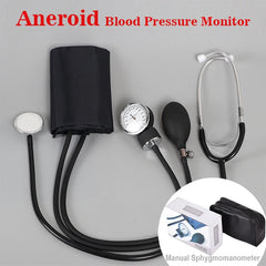 Aneroid Blood Pressure Monitor BP Upper Arm Sphygmomanometer Manual Blood Pressure Stethoscope With Zipper Bag For Adult