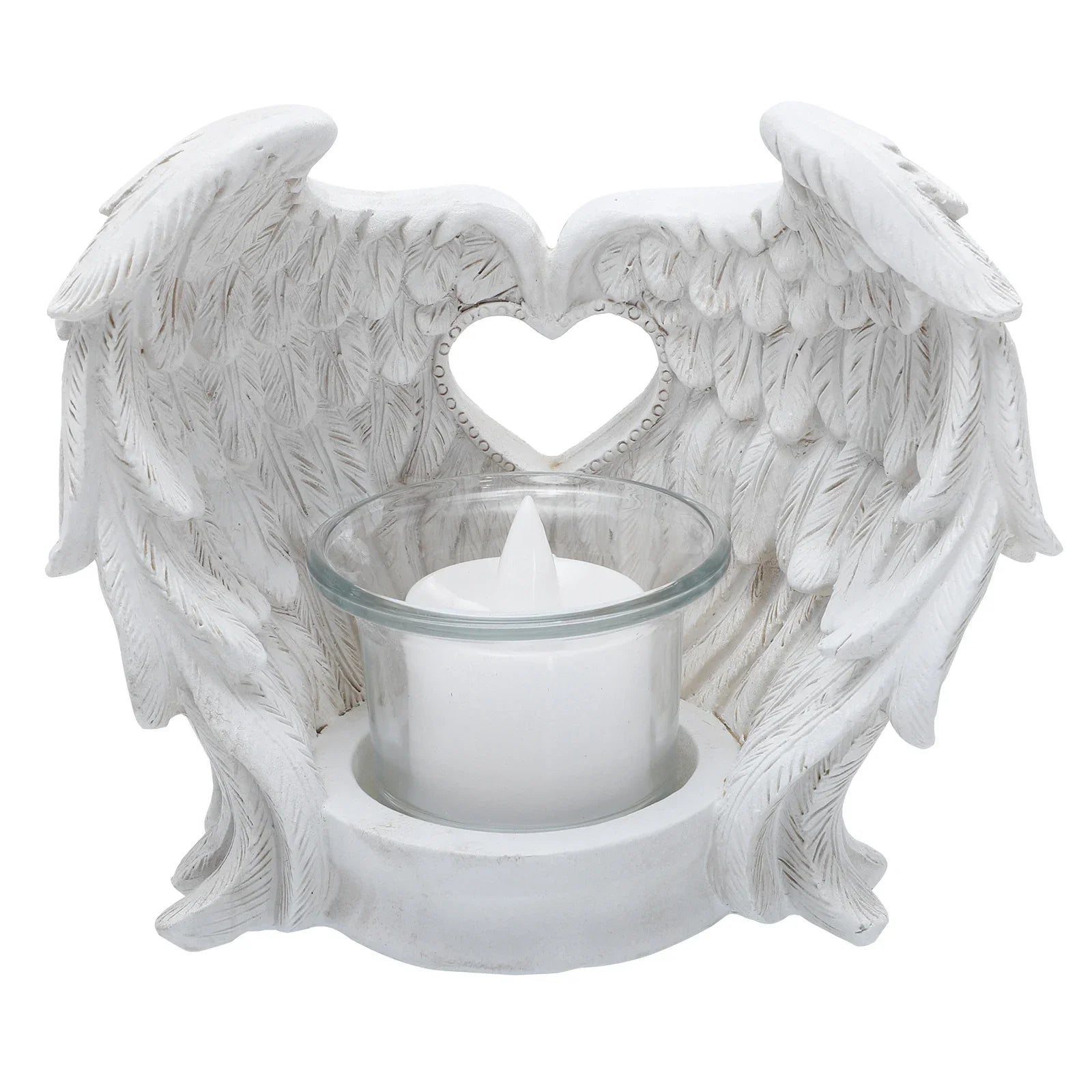 Candles Angel Wings Operated Holder Taper Flameless Decor Flickering Fake Wall Powered Light Memorial Tea Candle snuffer Scented