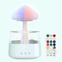 Cloud And Raindrop Humidifier Colorful Mushroom Rain Forest Aromatherapy Machine Household Rain Cloud Landscape LED Table Lamp