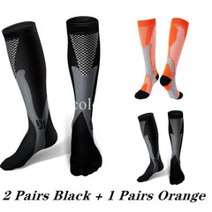 2/3/4 Pairs Compression Socks Knee High Sports Socks Medical Nursing Stockings Varicose Veins Socks Outdoor Cycling Socks