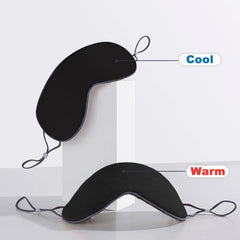 New Cool & Warm Dual-use Blackout Eye Mask Travel Portable Soft Silk Blindfold Relieve Fatigue Lightweight Sleep Eyeshade