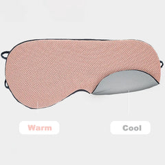 New Cool & Warm Dual-use Blackout Eye Mask Travel Portable Soft Silk Blindfold Relieve Fatigue Lightweight Sleep Eyeshade