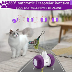 ATUBAN Automatic Cat Toys Interactive for Indoor Cats,Electric Robotic Kitten Toy for Cat Exercise Chasing Hunting,Pet Smart Toy