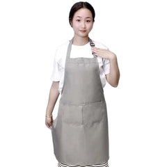 Custom Design Brand Logo Black Unisex Waiter Cooking Restaurant Pocket Printing Adjustable Hanging Neck Men Aprons for Woman