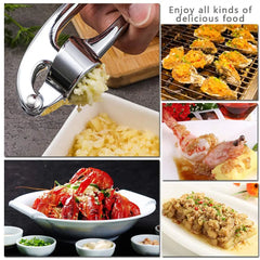 Zinc Alloy Garlic Press Rocker Manual Presser Grinding Tool Kitchen Accessories Garlic Chopper Mincer Crusher