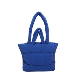 Women Puffer Tote Bag Fashion Shoulder Bag Large Capacity Soft Cloud Tote Bag Quilted Tote Purse Stylish Commuting Bag