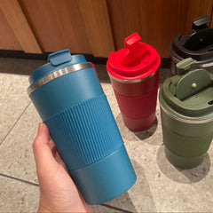 380ml/510ml Stainless Steel Coffee Cup Car Vacuum Flask Thermal Mug Reusable Coffee Cup for Hot/Cold Drinks Travel Insulated Cup