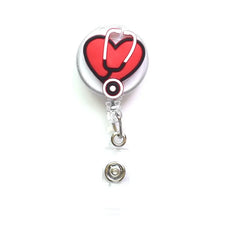 2022 New Design 1 Piece High Quality Silicone Retractable Hospital Nurse Badge Holder Reel Cute Cartoon ID Card Holder Keychains