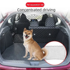 Car Dog Rear Seat Fence Barrier Auto Trunk Cat Isolation Protection Net Universal SUV Separation Storage Mesh Pet Safety Supply