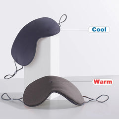 New Cool & Warm Dual-use Blackout Eye Mask Travel Portable Soft Silk Blindfold Relieve Fatigue Lightweight Sleep Eyeshade