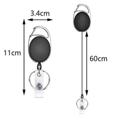 12pcs ABS Zinc Alloy Retractable Easy To Pull Buckle Keychain Badge Clip Landyard Badge Reel Id Badge Holder Nurse Accessories