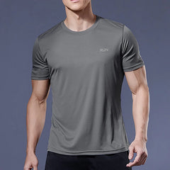 Men Gym t Shirt Short Sleeve Running Sport t Shirts Man Quick Dry Fitness Football Shirt Top Soccer Jersey Male Gym Sportswear