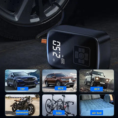 Wireless Air Compressor Air Pump For Car Portable Tyre Inflator Electric Motorcycle Pump Air Compressor Car Motorcycles Bicycles