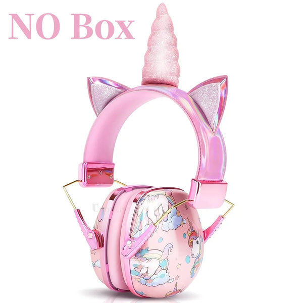 Kid's Unicorn Dinosaur Noise Reducing Headphones Children's Girls' Adolescent Foldable Adjustable Earmuffs Suitable for School