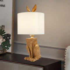 Golden Rabbit Table Lamp with E26 Bulb Base Bedside Lighting Fixtures for Living Room Study Room Desk Lights (Bulb Not Included)