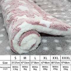 Cat Mat Flannel Cat Sleeping Mat Thickened Dog Cushion for Small Dog Winter Warm Cat Blanket Comfortable Dog Bed