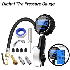 Tire Pressure Gauge LCD Digital Tyre Tester 3-200PSI Tire Pressure Monitor Test Accessories for Car Truck Vehicle Motorcycle