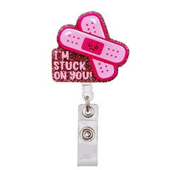 Lovely Cartoon Shiny PVC Medical Nurse Doctor Hospital Retractable Badge Reel Exhibition Name Card Holder Keychains Brooches