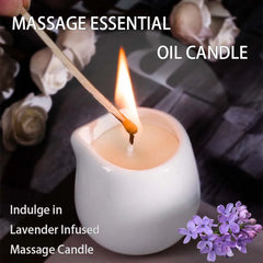 Fruity scented natural massage oil candle. Low heat. 1.69 oz, coconut wax. Hydrating. For home & V-Day. Natural luxury. Soothing