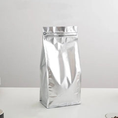 50pcs Eight-side Self-standing Coffee Bags Snack Dried Fruit Aluminum Foil Zipper Bag Coffee Bean Food Packing One-way Valve Bag