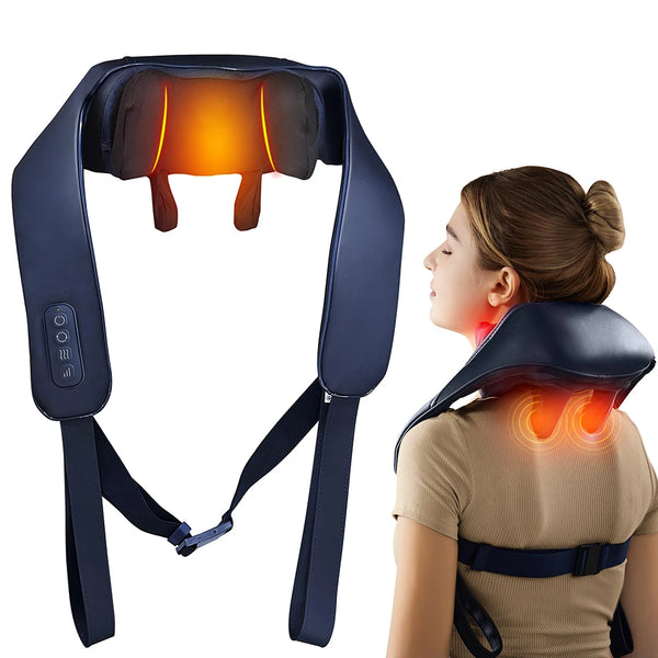 Neck Massager Shiatsu Back Neck Massager with Heat Electric Massager for Back Shoulder Neck Leg Deep Massage at Home for Relax