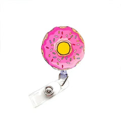 2021 New Design 1 Piece High Quality Acrylic Retractable Nurse Badge Reel Fashion Daisy Love Heart Name Tag ID Badge Holder Clip