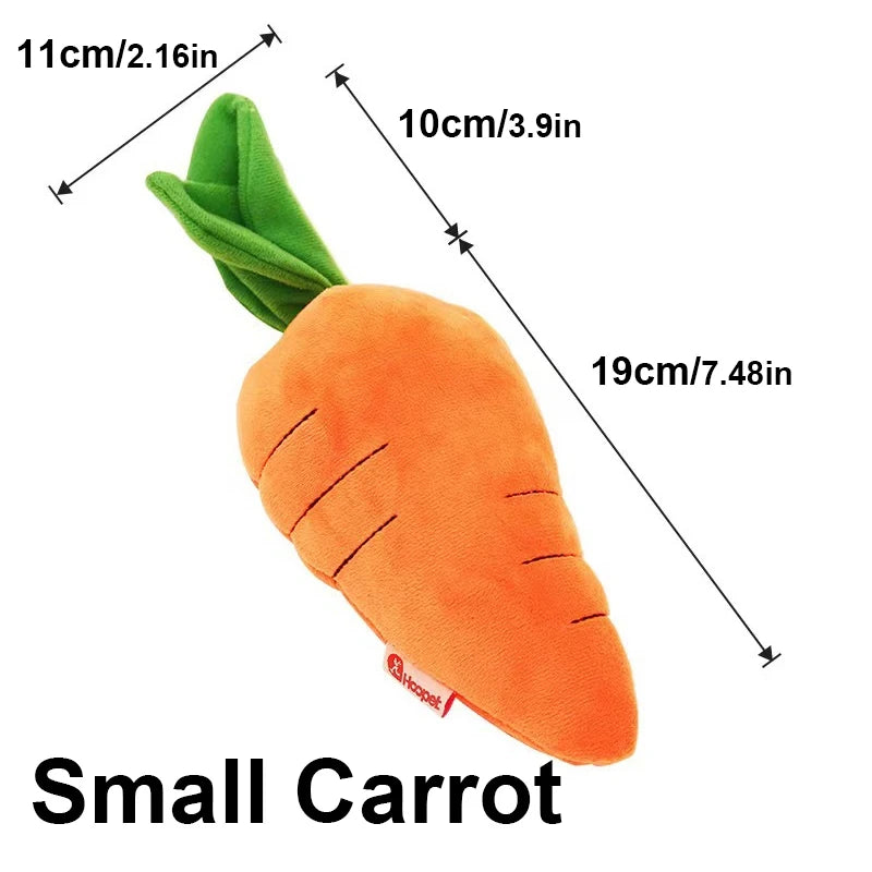 Dog Toy Pet Carrot Plush Toy Vegetable Chew Toy for Small Medium Large Dogs Universal Pet Sound Playing Toy Pet  Accessories