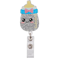 Lovely Cartoon Shiny PVC Medical Nurse Doctor Hospital Retractable Badge Reel Exhibition Name Card Holder Keychains Brooches