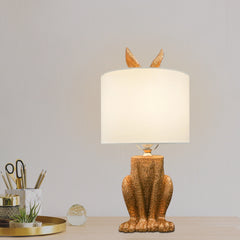 Golden Rabbit Table Lamp with E26 Bulb Base Bedside Lighting Fixtures for Living Room Study Room Desk Lights (Bulb Not Included)