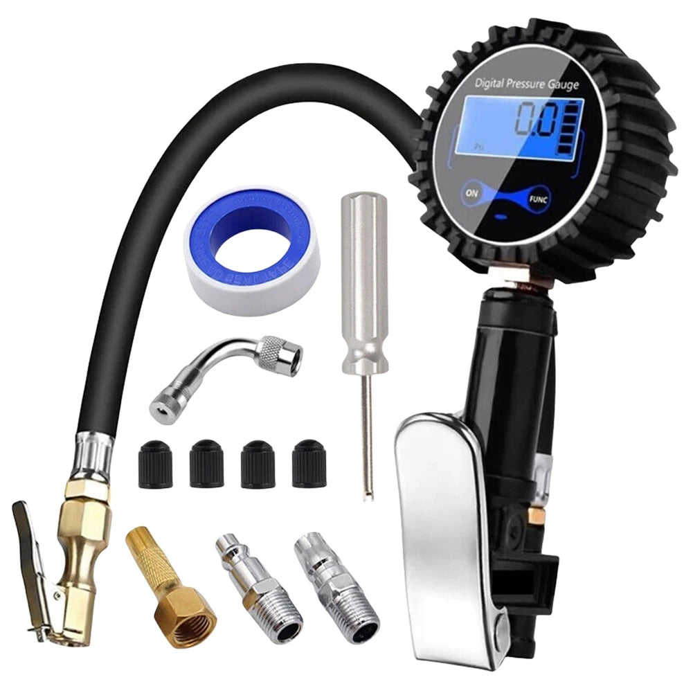 Tire Pressure Gauge LCD Digital Tyre Tester 3-200PSI Tire Pressure Monitor Test Accessories for Car Truck Vehicle Motorcycle